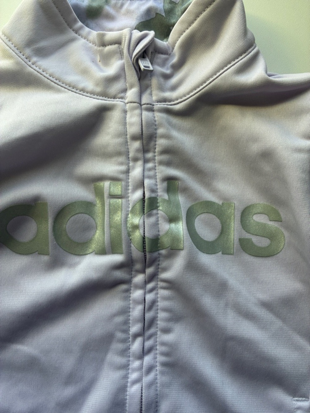 adidas Light Lavender Zip Jacket with Ruffle Hem - Picture 4 of 9